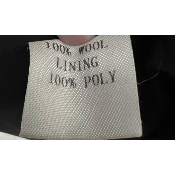 Anthropologie Love & Liberty Black Asymmetrical Belted Wrap Wool Coat Size 4 - Picture 9 of 10